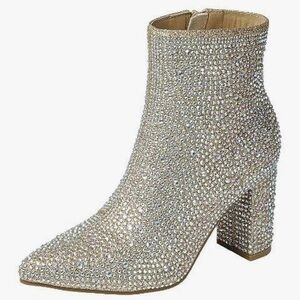 Elegant Silver Ankle Boots